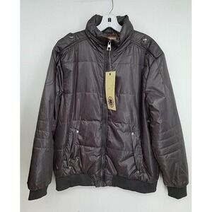 Platini Men's Brown Bomber Jacket  (Medium) NWT